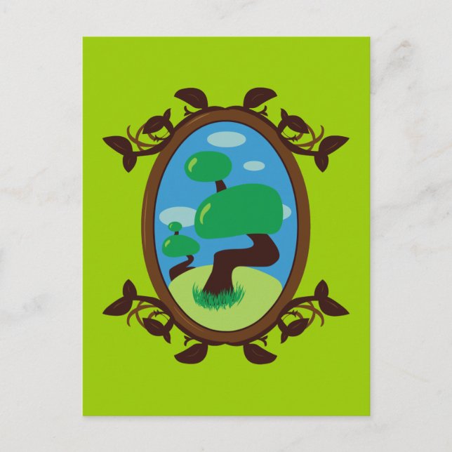 Bonsai Träd Vykort (Framsida)