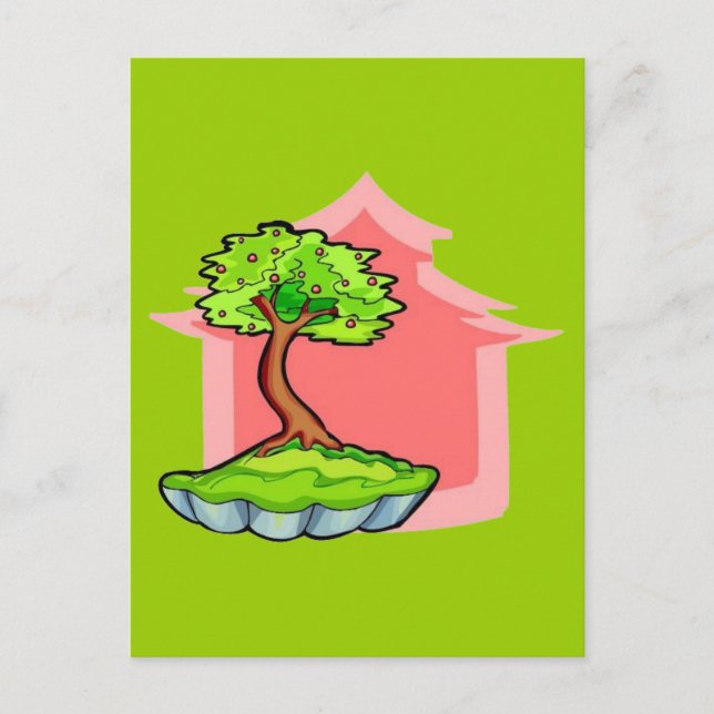 Bonsai Träd Vykort (Framsida)