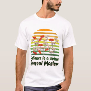 Bonsai Trädgårdsmästare Retro Solnedgång Trädgårds T Shirt