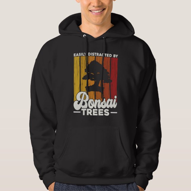Bonsai Tree Owner Easily Distracted By Bonsai Tree Hoodie (Framsida)