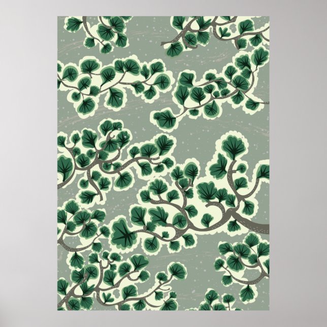 Bonsai Tree Pattern Poster (Framsidan)