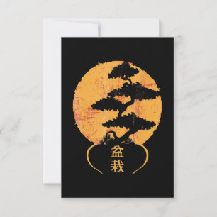 bonsai treegift yoga älskare japanese tack kort