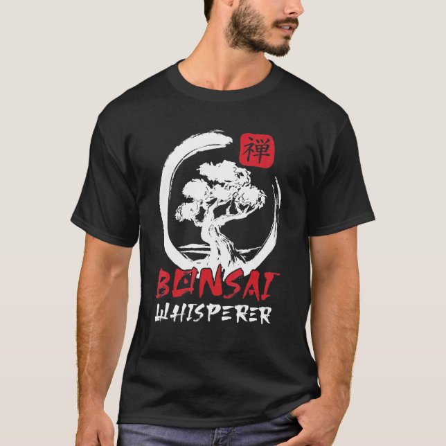 Bonsai Whisperer Bonsai Träd Master Japanska T Shirt (Framsida)