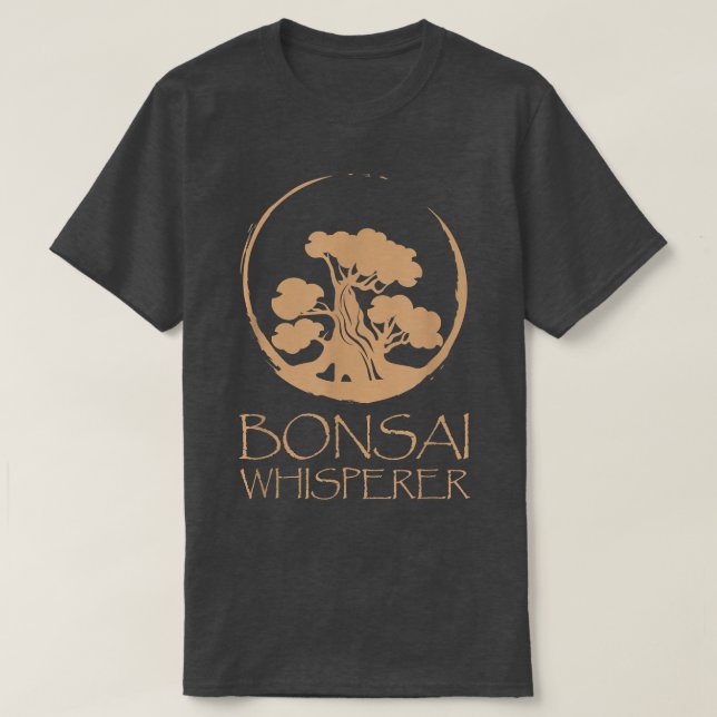 Bonsai Whisperer Meditation Yoga Japan Träd Garden T Shirt (Design framsida)