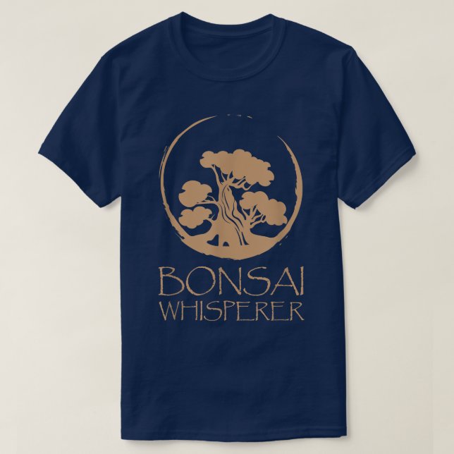 Bonsai Whisperer Meditation Yoga Japan Tree Garden T Shirt (Design framsida)