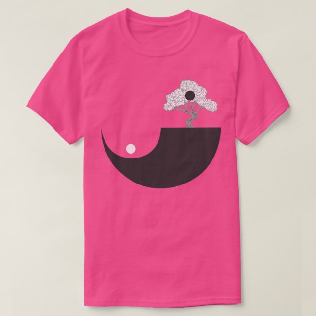 Bonsai Yin Yang Japan-gåva T Shirt (Design framsida)