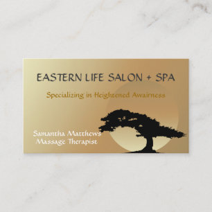 Bonsai Zen Massage Therapist Visitkort