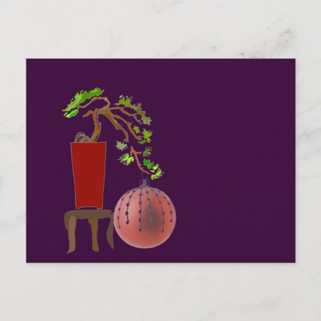 Bonsaijulgran Helg Vykort (Framsida)