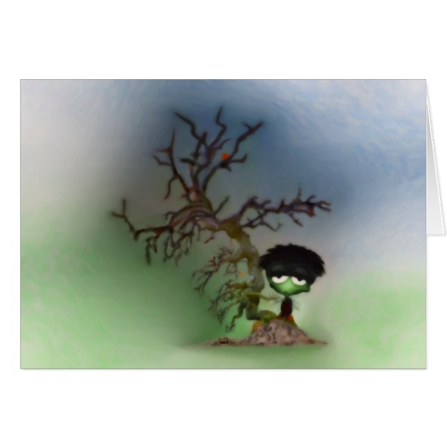Bonsaipojke Hälsningskort (Framsidan Horizontal)