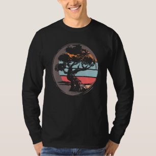 Bonsaiträd Buddhism Japanska Kanji Meditation T Shirt