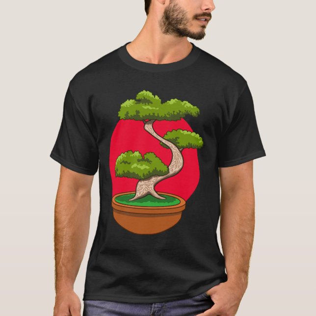 Bonsaiträdsdesign T Shirt (Framsida)