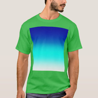 Bönsblåhavsblått Vatten Gradient Ombre T Shirt