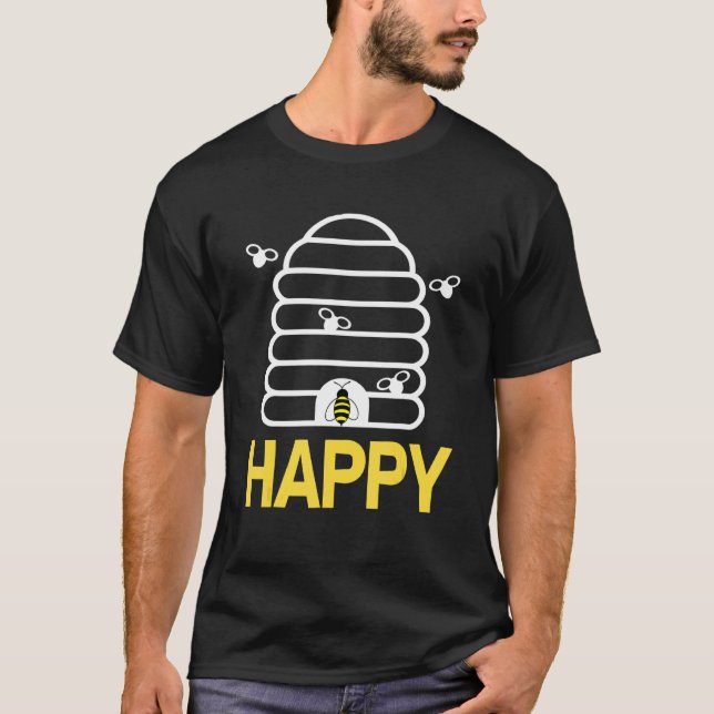 Bönsformgivning lycklig Fantastisk finns T Shirt (Framsida)