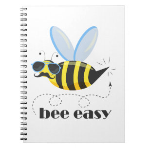 Bönskaraktär med mustasslor Bee Easy Anteckningsbok