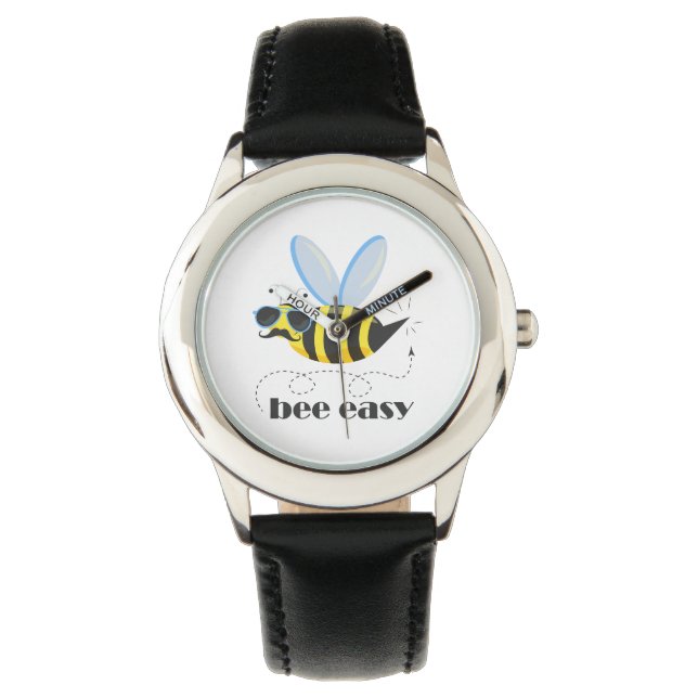 Bönskaraktär med mustasslor Bee Easy Armbandsur (Framsida)