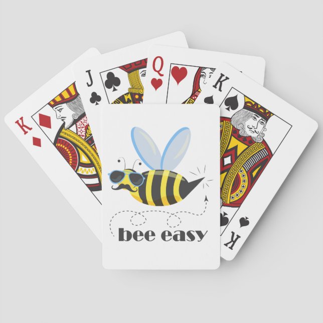 Bönskaraktär med mustasslor Bee Easy Casinokort (Baksidan)
