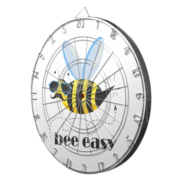 Bönskaraktär med mustasslor Bee Easy Darttavla (Högra Framsidan)