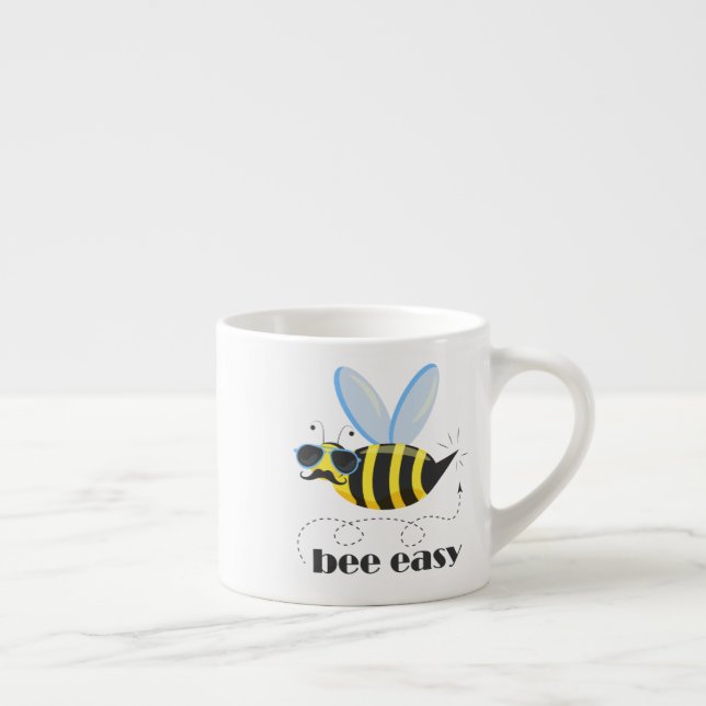 Bönskaraktär med mustasslor Bee Easy Espressomugg (Höger)