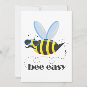 Bönskaraktär med mustasslor Bee Easy Julkort