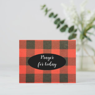 Bönskrift för dagens Buffalo Plaid vykort