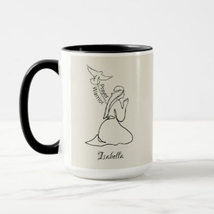 Bönskrigare Design & Anpassa Namn Mugg