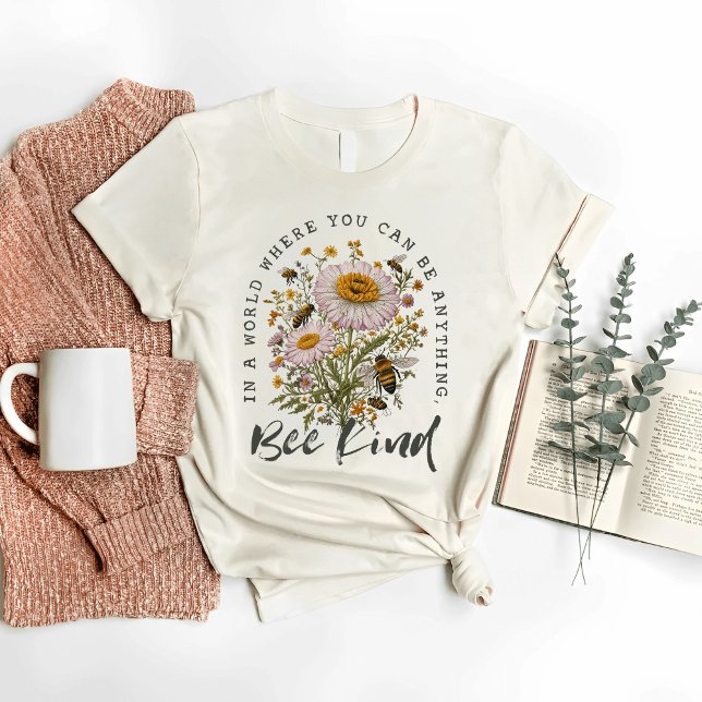 Bönsslag - Vintage Bin och Vild Flowers T Shirt (Skapare uppladdad)