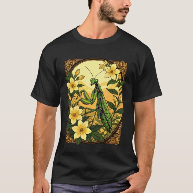 Bönsyrsa och gula Jasminblommor T Shirt (Framsida)