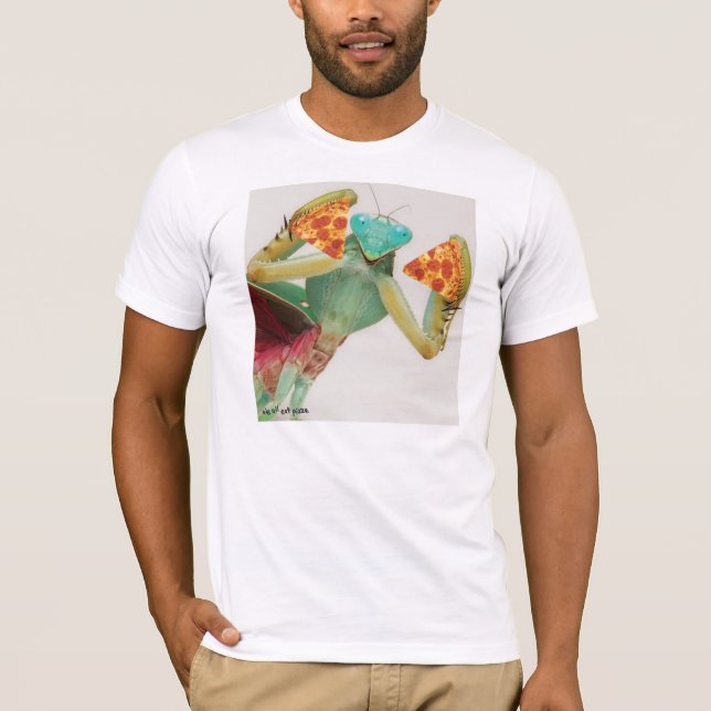bönsyrsan äter pizza t shirt (Framsida)