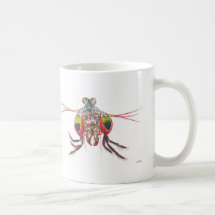 Bönsyrsaräkadubbla avbildar muggen kaffemugg