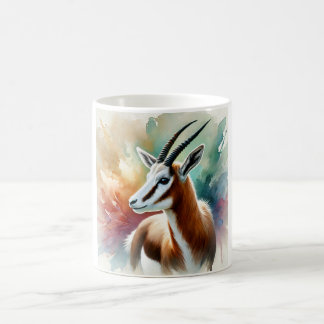 Bontebok in watercolor 220924AREF116 - Watercolor Kaffemugg