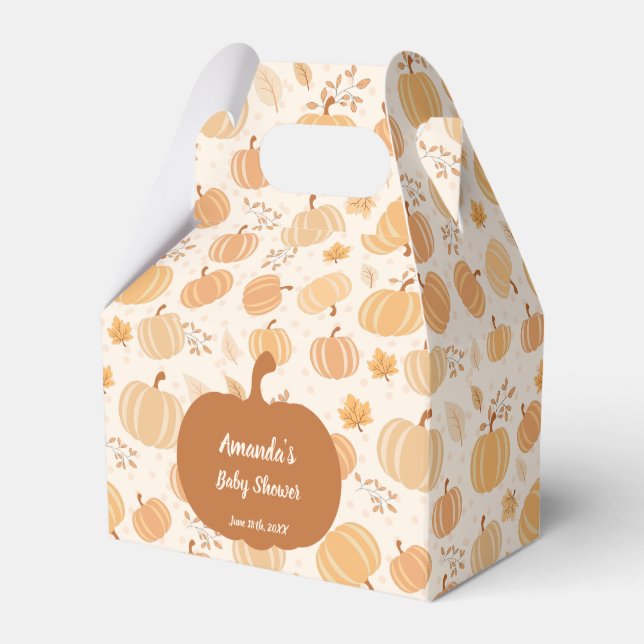 Bonumn Harvest Pumpkin Pastel Baby Shower Presentaskar (Framsidan Sidan)
