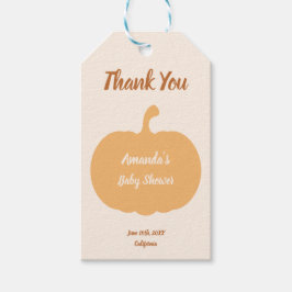 Bonumn Harvest Pumpkin Pastel Baby Shower Presentetikett
