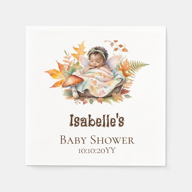 Bonumn Woodland Fairy Baby Shower Pappersservett (Framsidan)