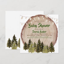 Bonumn Woodland Rustic Wood Slice Baby Shower