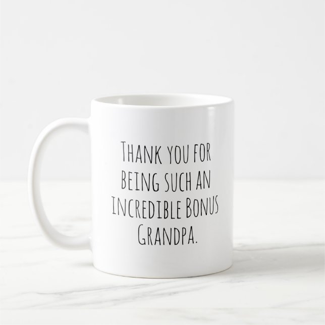 Bonus Grandpa Gratitude Heartwarming Gift  Kaffemugg (Vänster)