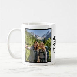 Bonus Mamma Brush Script Två Foto Kaffemugg