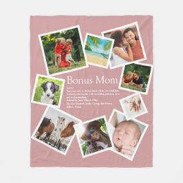 Bonus Mamma Definition 9 Photo Collage Rosa Fleecefilt