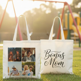 Bonus Mamma Elegant Kursiv Fyra Foto Tygkasse