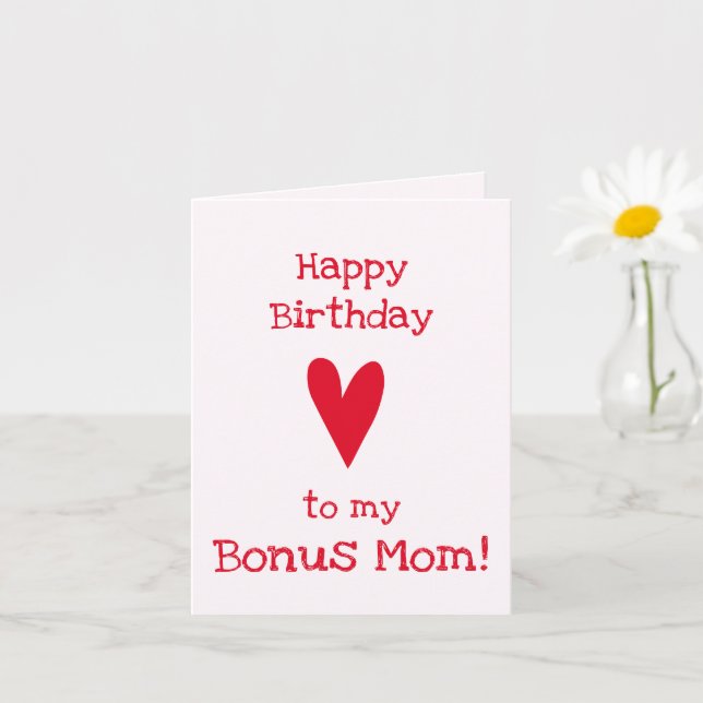 Bonus Mamma! | Funny Stepmors födelsedag Kort (Liten växt)