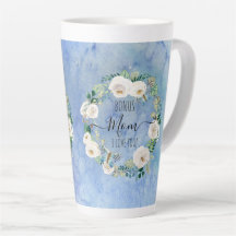 Bonus Mamma I Kärlek You Blue White Boho Blommigt