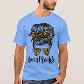 Bonus Mamma Life Hair Bandana Glasses Leopard Mor T Shirt