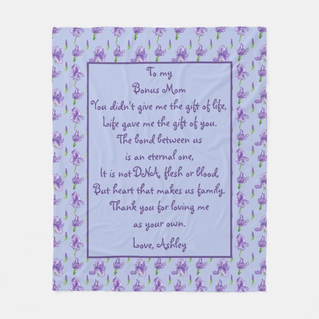 Bonus Mamma Lila Iris Medium Flexible Blanket Fleecefilt (Framsidan)