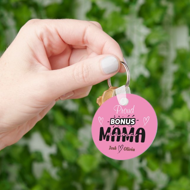 BONUS MAMMA PERSONLIG CIRCLE KEYCHAIN NYCKELRING (Hand)
