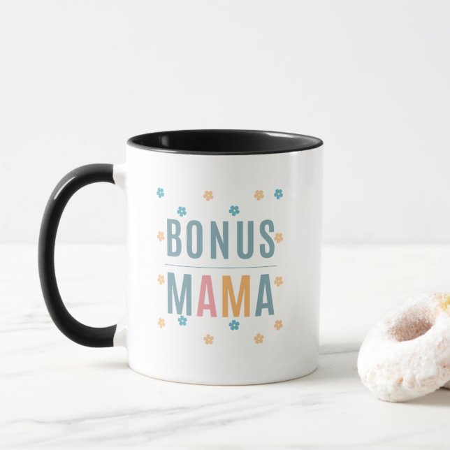 Bonus Mamma Presentfylld Modern Typografi Mugg (Med munk)