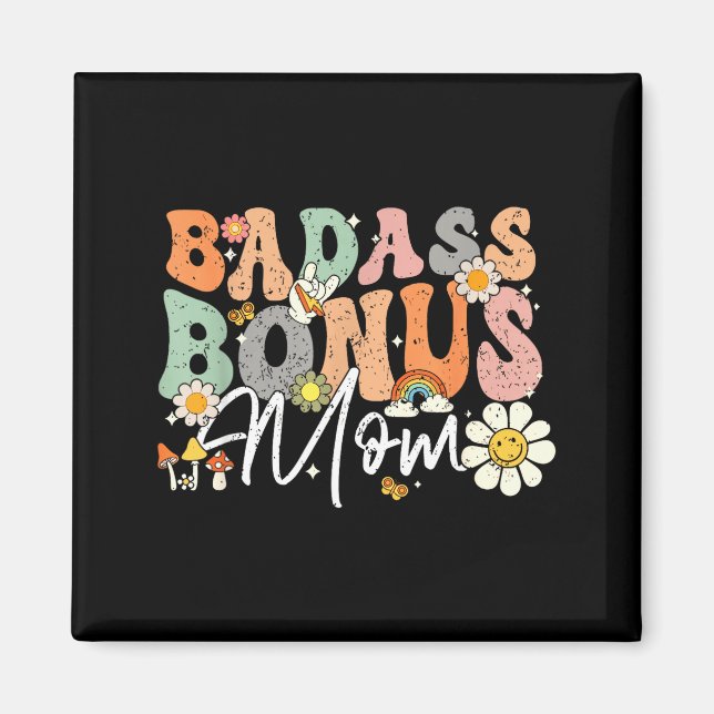 Bonus mamma rolig styvmamma mors dag  magnet (Framsidan)