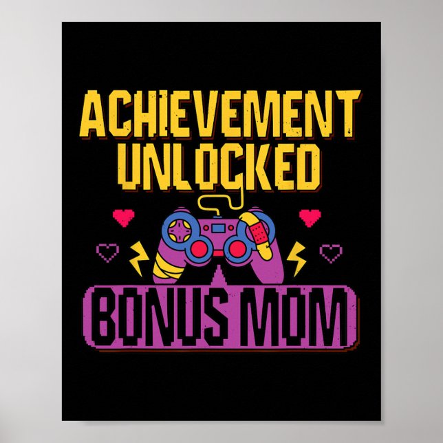 Bonus Mamma Upplåst Videospel Styv mamma Spelälska Poster (Framsidan)