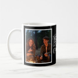 Bonus Mom Elegant Cursive 2 Photo Black Kaffemugg
