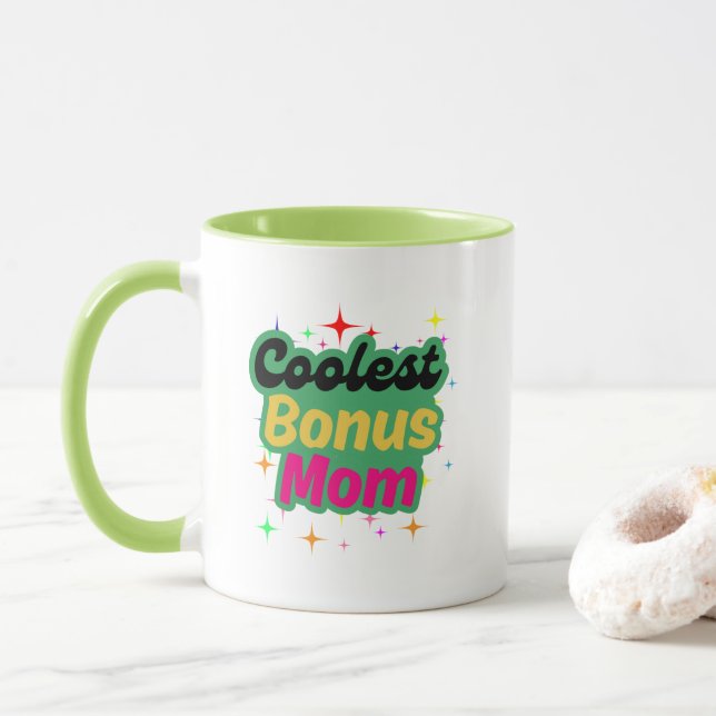 Bonus Mom giftful Design Typography Mugg (Med munk)