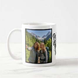 Bonus Mom Promoted Brush Script Two Photo Kaffemugg
