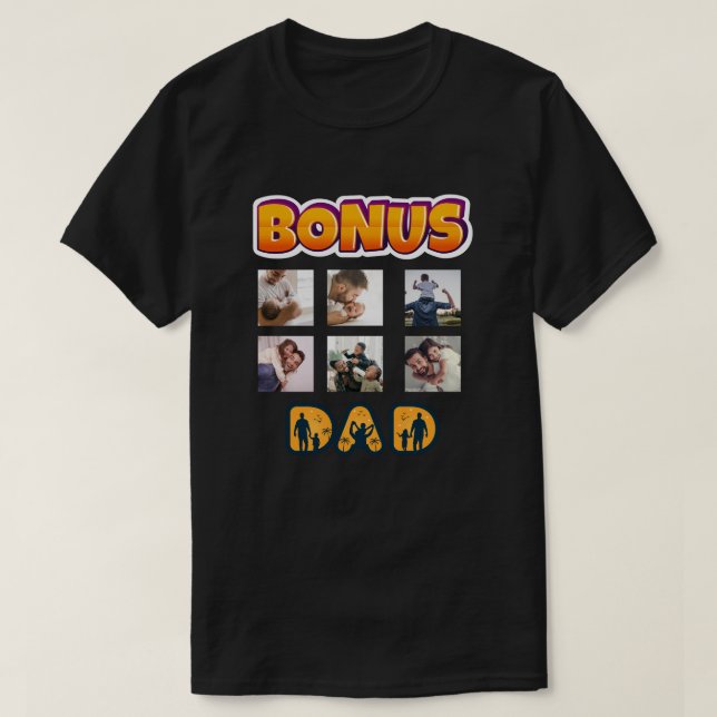 Bonus Pappa 6 Photo T-Shirt (Design framsida)